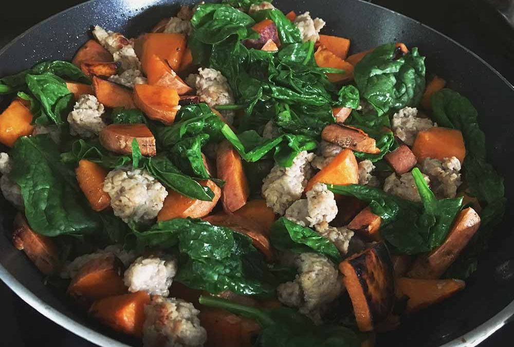 Sausage Sweet Potato Breakfast Skillet