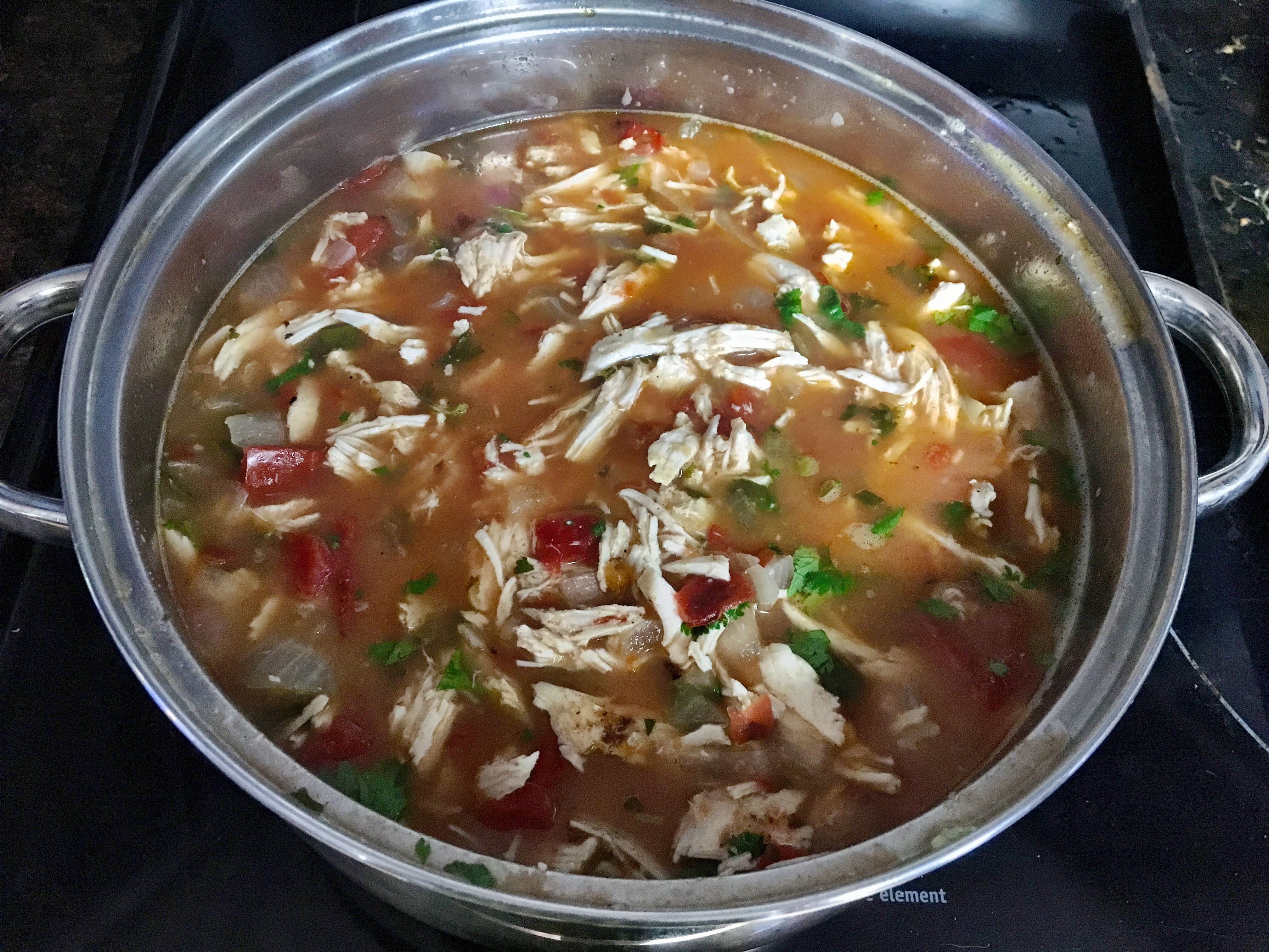 Chicken Tortilla-less soup